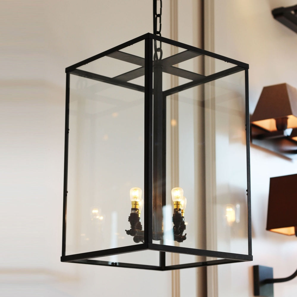 Suspension Vitrine Petite Lantern 4L, chrome