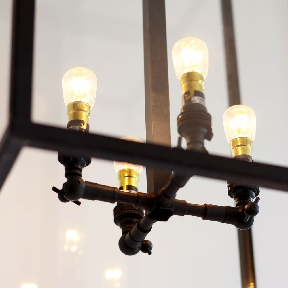 Suspension Vitrine Petite Lantern 4L, chrome