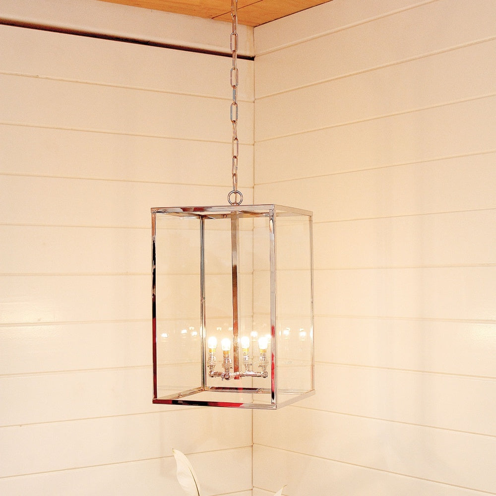 Suspension Vitrine Petite Lantern 4L, chrome