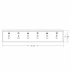 Plafonnier Vitrine Petite Stretch 6L, chrome
