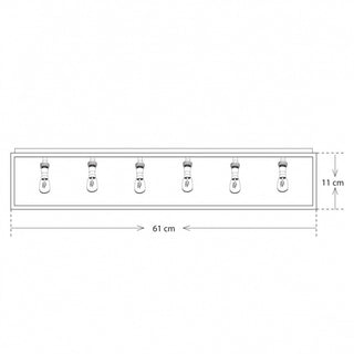 Plafonnier Vitrine Petite Stretch 6L, chrome