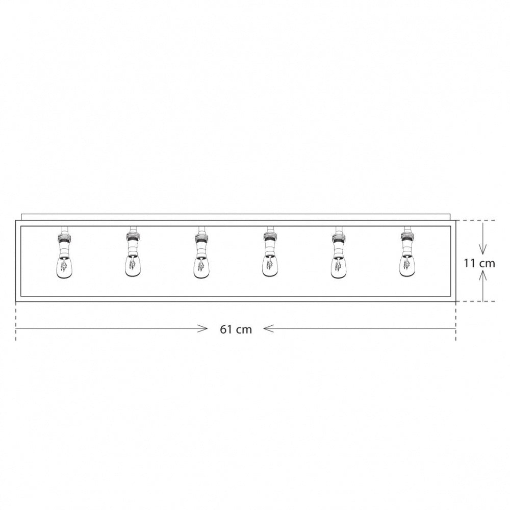Ceiling lamp Vitrine Petite Stretch 6L, bronze