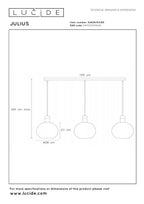 JULIUS - Suspension - 3xE27 - Fumé