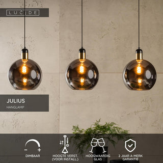 JULIUS - Suspension - 3xE27 - Fumé
