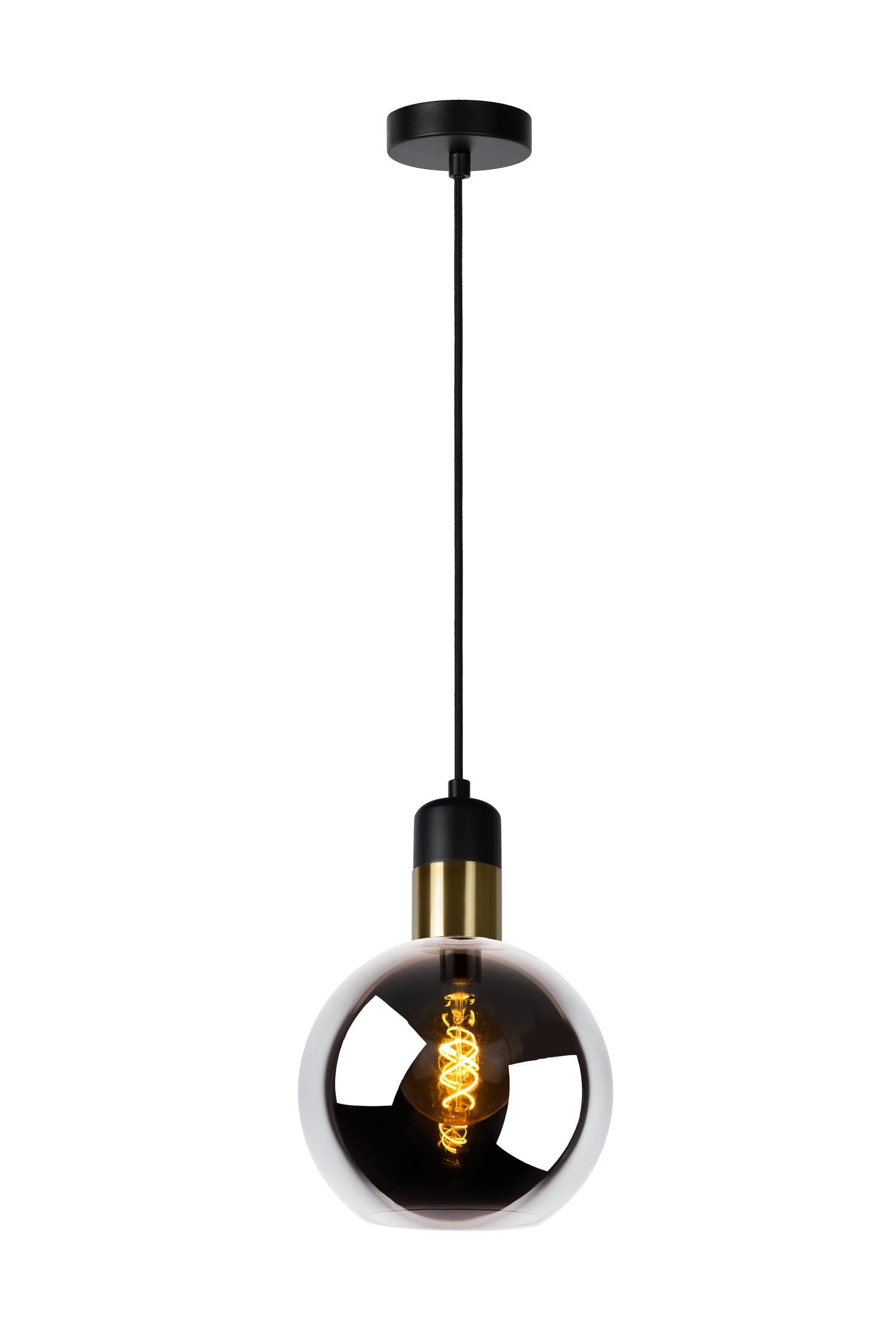 JULIUS - Hanglamp - Ø 20 cm - 1xE27 - Fumé