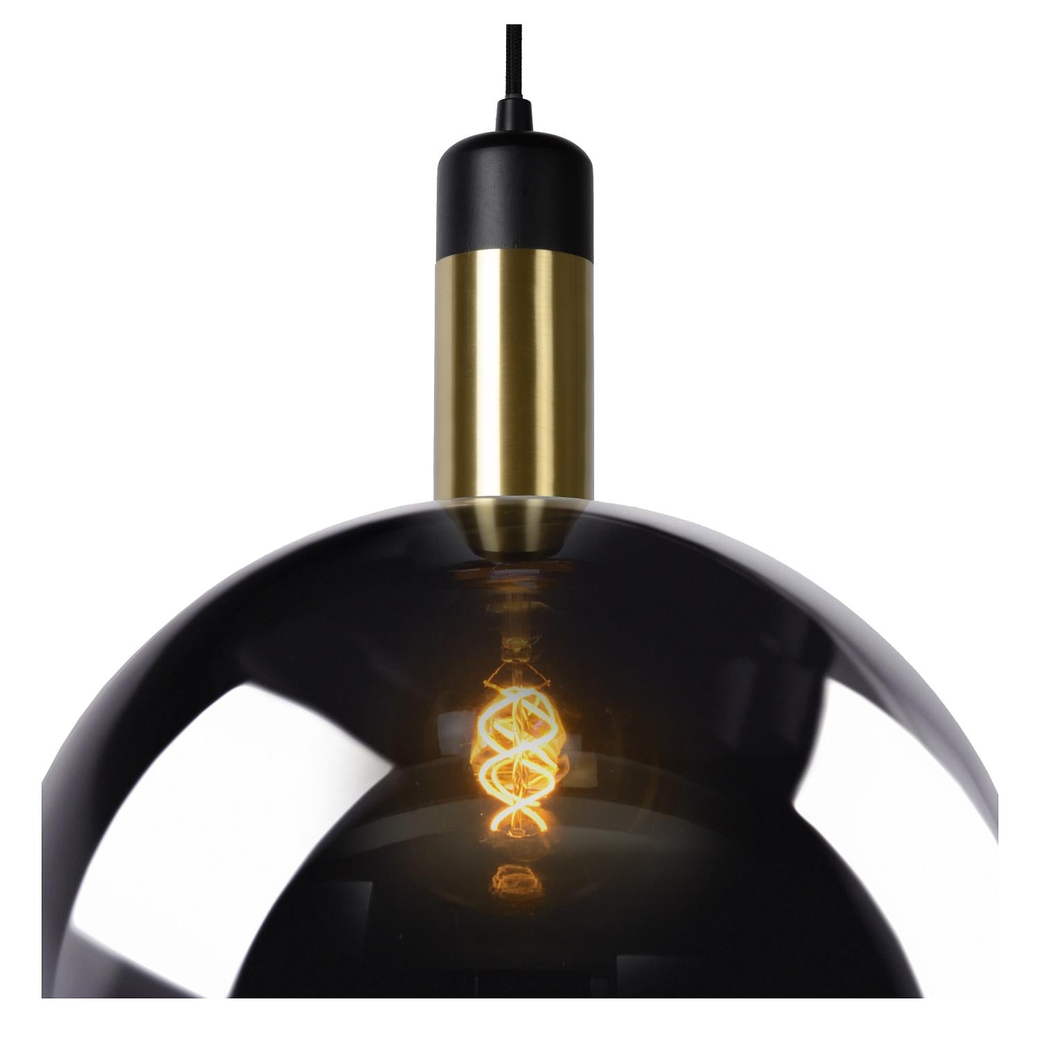 JULIUS - Hanglamp - Ø 20 cm - 1xE27 - Fumé
