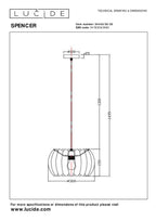 SPENCER - Suspension - Ø 30 cm - 1xE27 - Noir