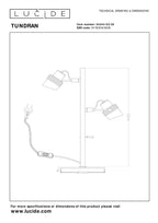 TUNDRAN - Lampe de table - 2xGU10 - Noir