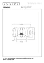 SPENCER - Table lamp - Ø 30 cm - 1xE27 - Black