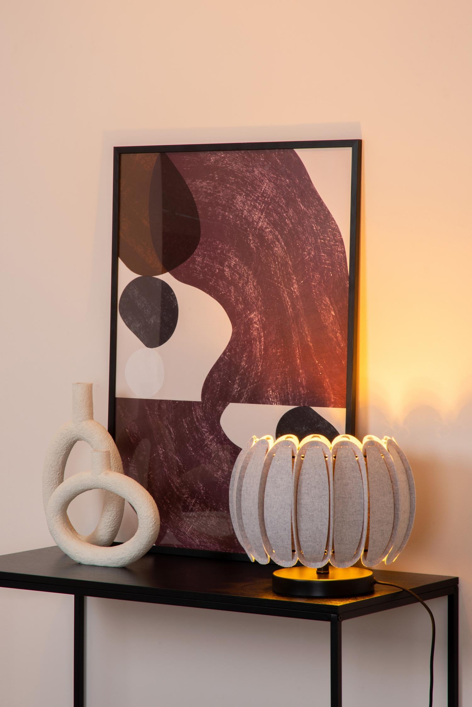 SPENCER - Tafellamp - Ø 30 cm - 1xE27 - Grijs