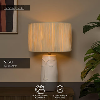 VISO - Lampe de table - Ø 36 cm - 1xE27 - Blanc