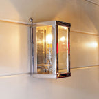 Wandlamp buiten Vitrine Petite Wall 1L, geborsteld nikkel