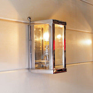 Wandlamp buiten Vitrine Petite Wall 1L, geborsteld nikkel