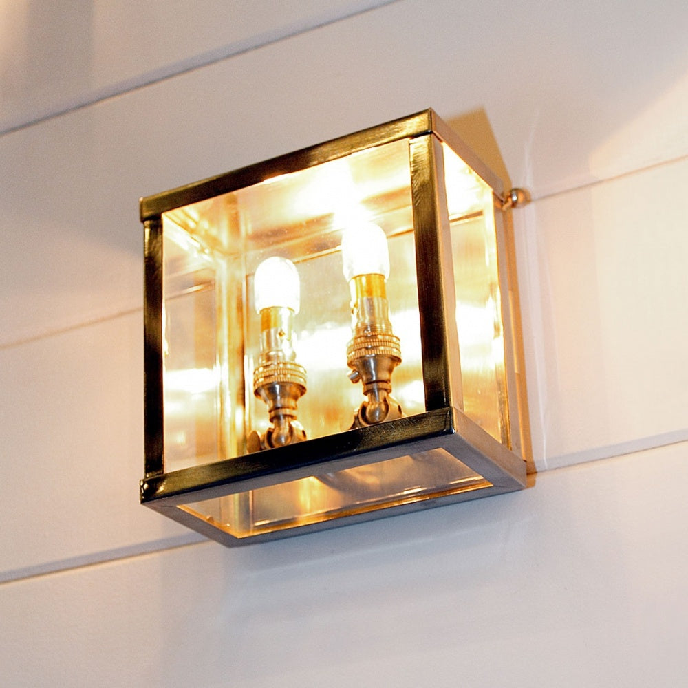 Wandlamp buiten Vitrine Petite Wall 2L, brons