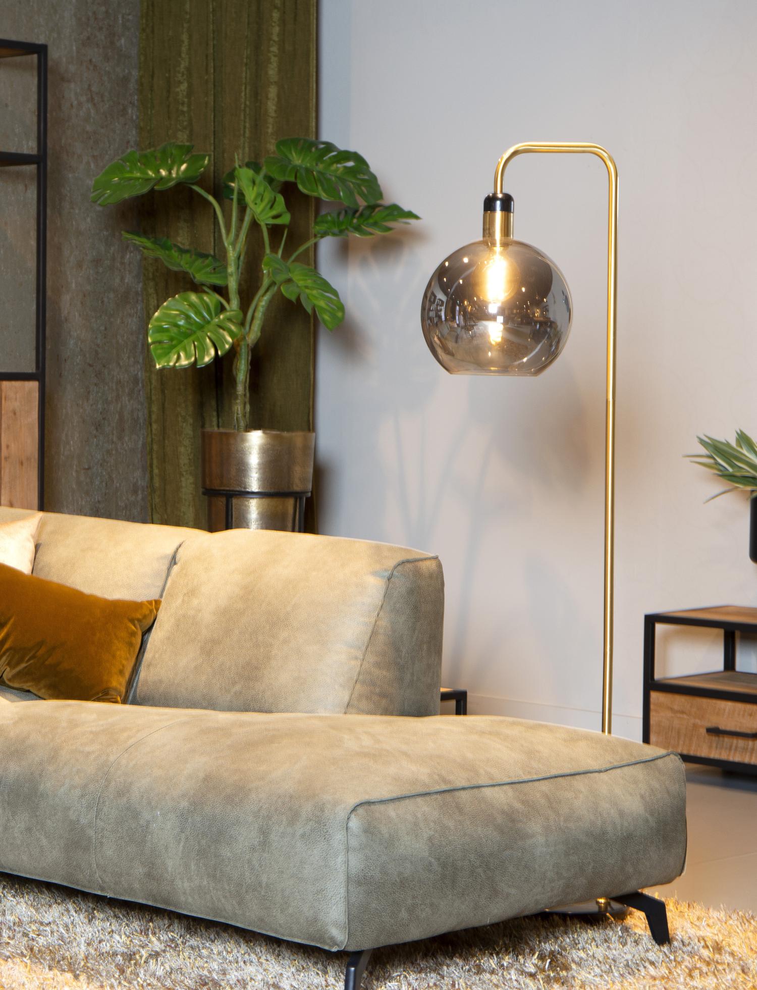 JULIUS - Vloerlamp - Ø 28 cm - 1xE27 - Fumé