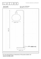 JULIUS - Vloerlamp - Ø 28 cm - 1xE27 - Fumé