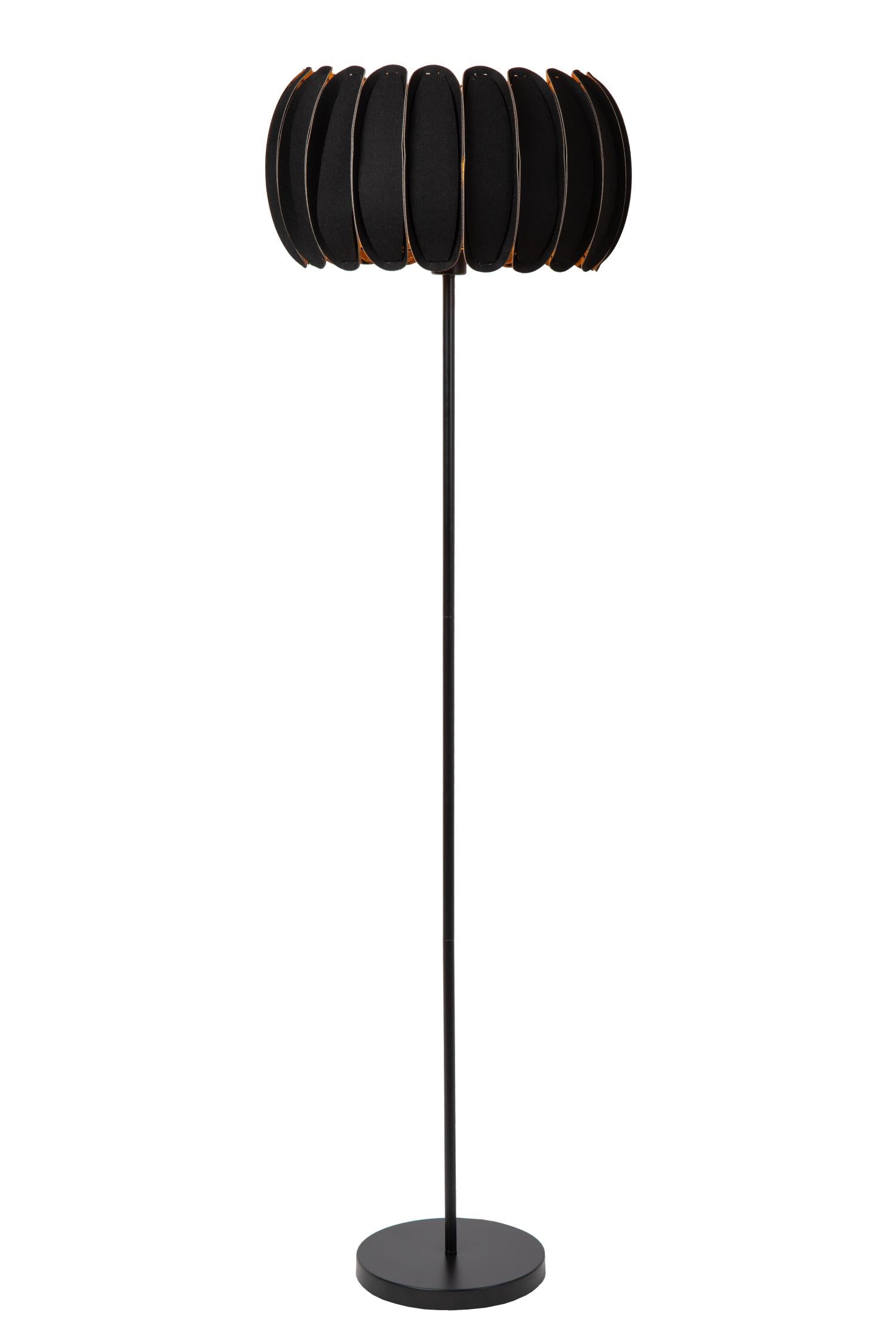 SPENCER - Vloerlamp - Ø 40 cm - 1xE27 - Zwart