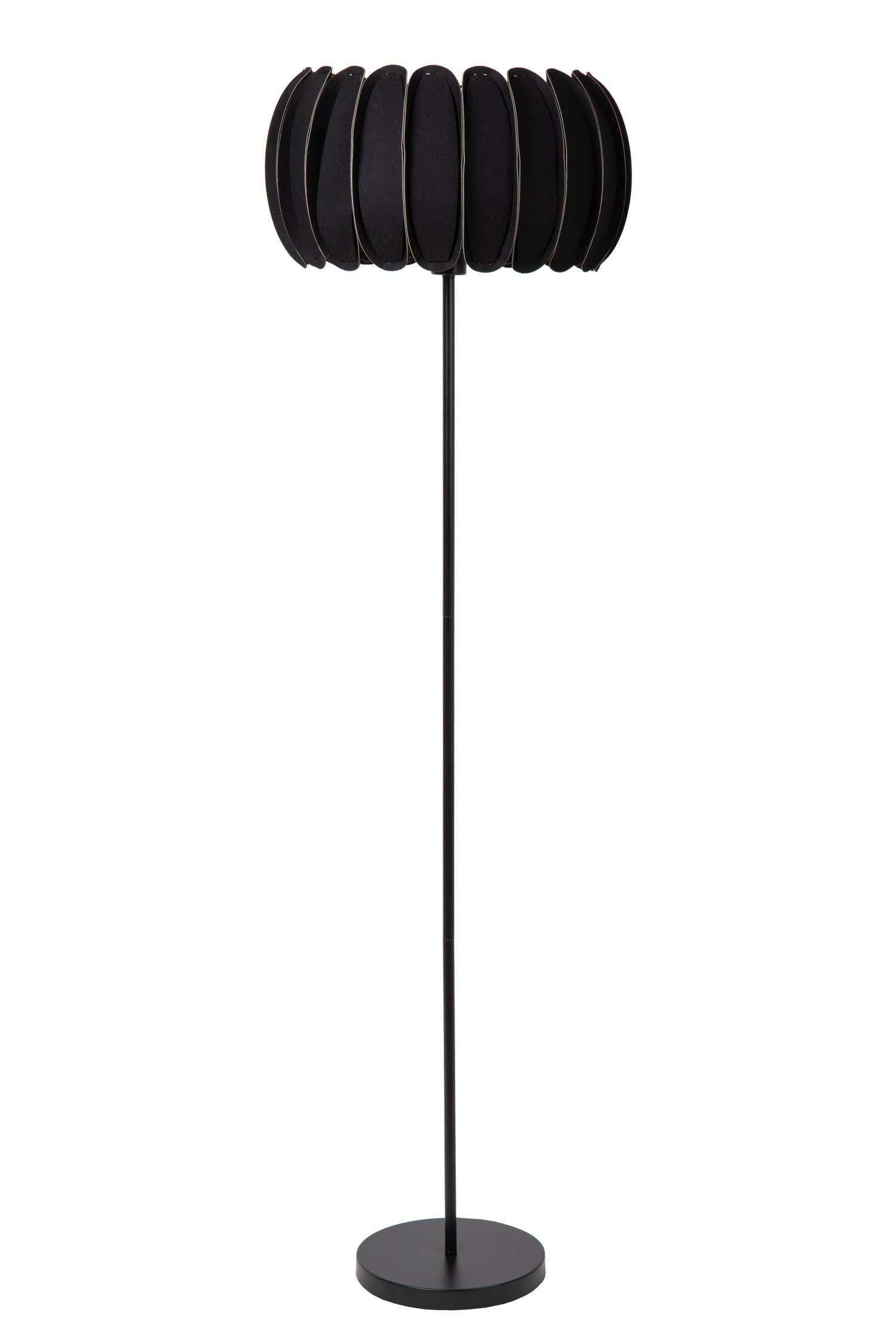 SPENCER - Vloerlamp - Ø 40 cm - 1xE27 - Zwart