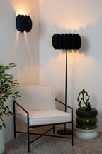 SPENCER - Vloerlamp - Ø 40 cm - 1xE27 - Zwart