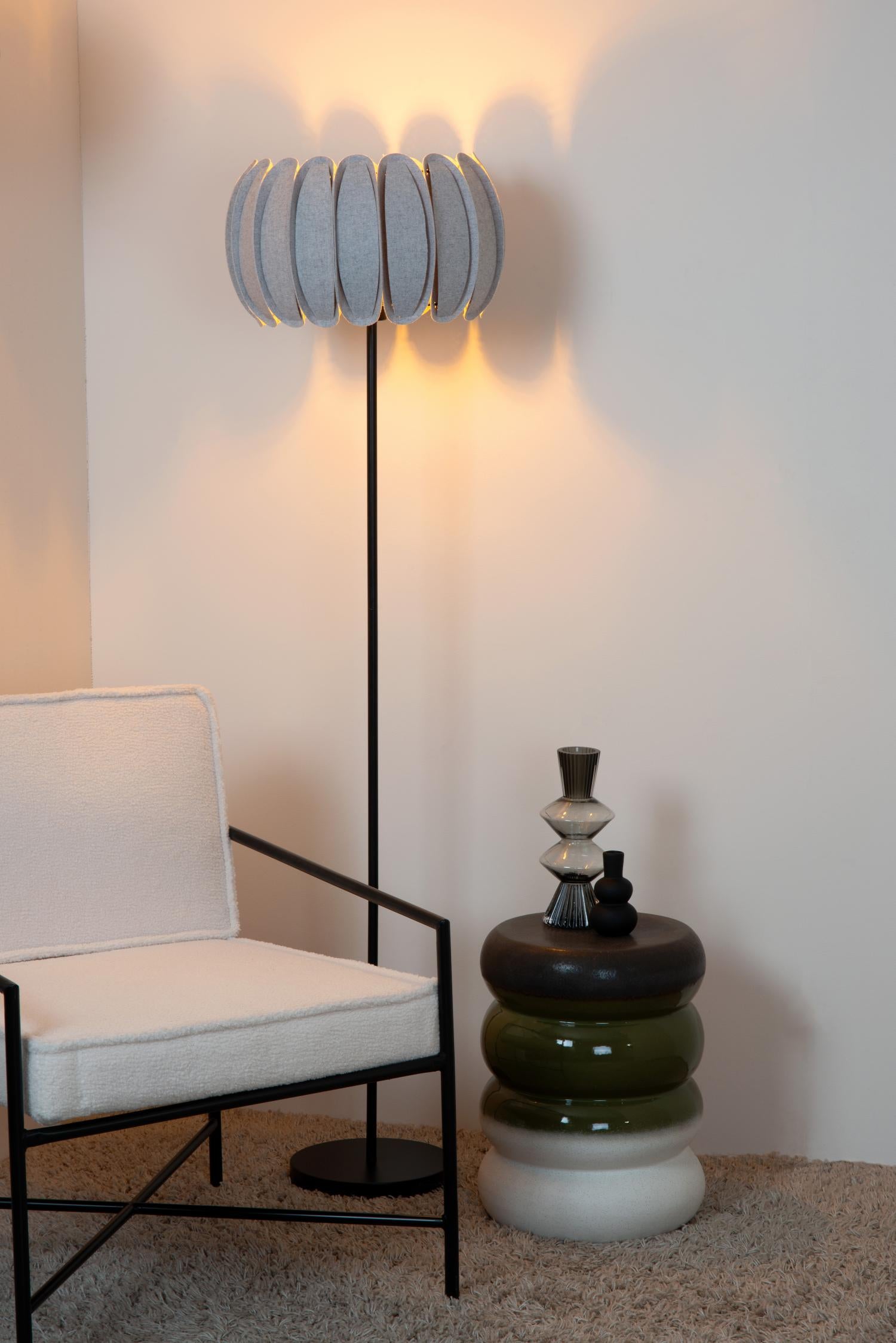 SPENCER - Vloerlamp - Ø 40 cm - 1xE27 - Grijs