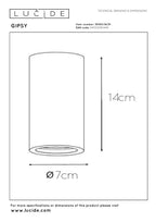 GIPSY - Plafondspot - Ø 7 cm - 1xGU10 - Wit