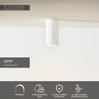 GIPSY - Plafondspot - Ø 7 cm - 1xGU10 - Wit