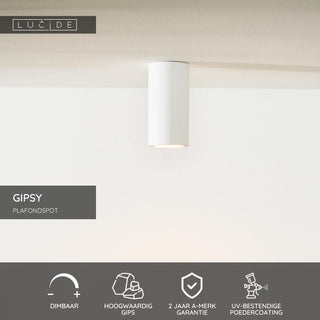 GIPSY - Plafondspot - Ø 7 cm - 1xGU10 - Wit