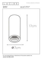 GIPSY - Plafondspot - Ø 7 cm - 1xGU10 - Wit