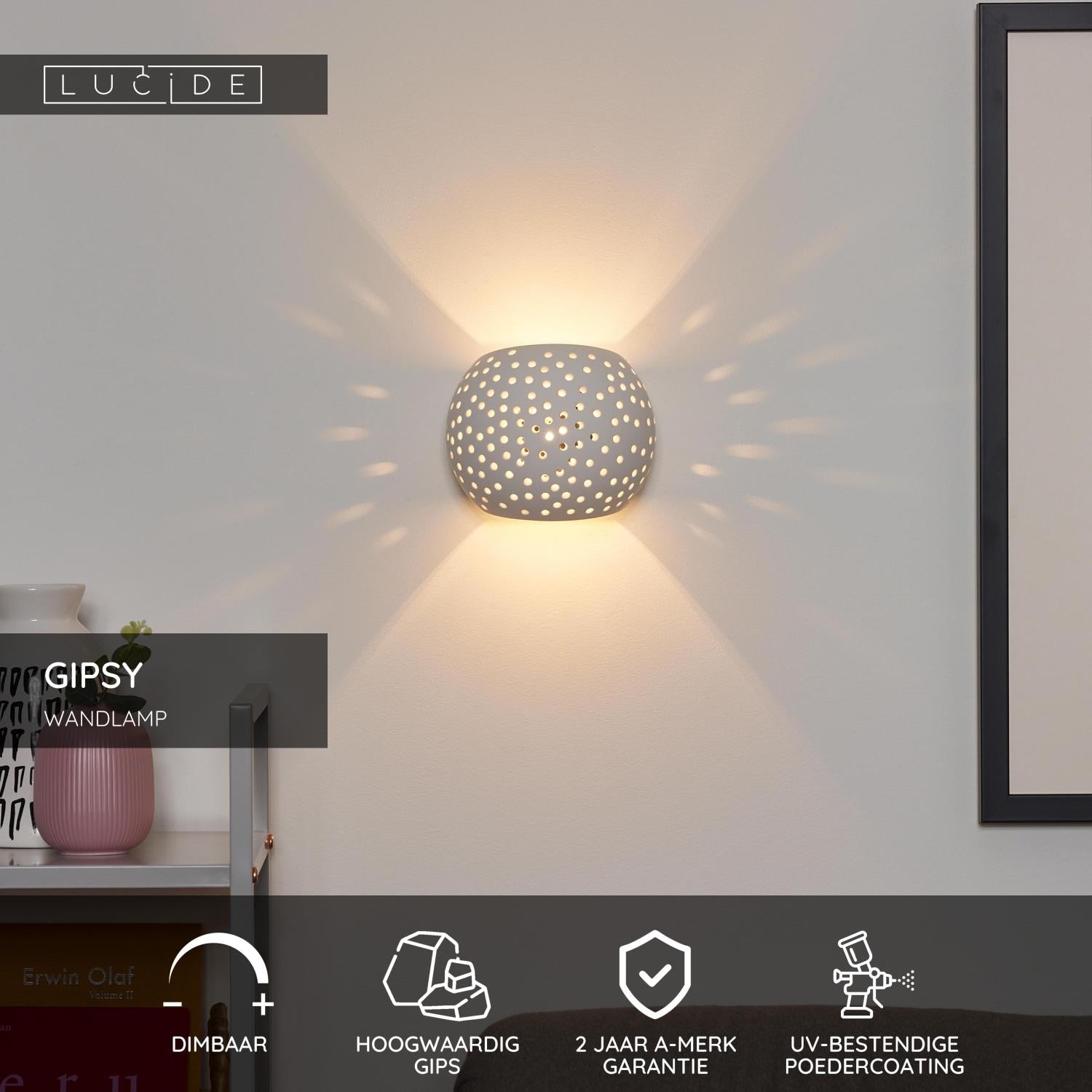 GIPSY - Wandlamp - 1xG9 - Wit