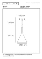 GIPSY - Hanglamp - Ø 16,5 cm - 1xE27 - Wit