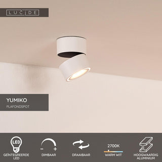 YUMIKO - Ceiling spot - Ø 7.8 cm - LED Dimmable - 1x10W 2700K - White