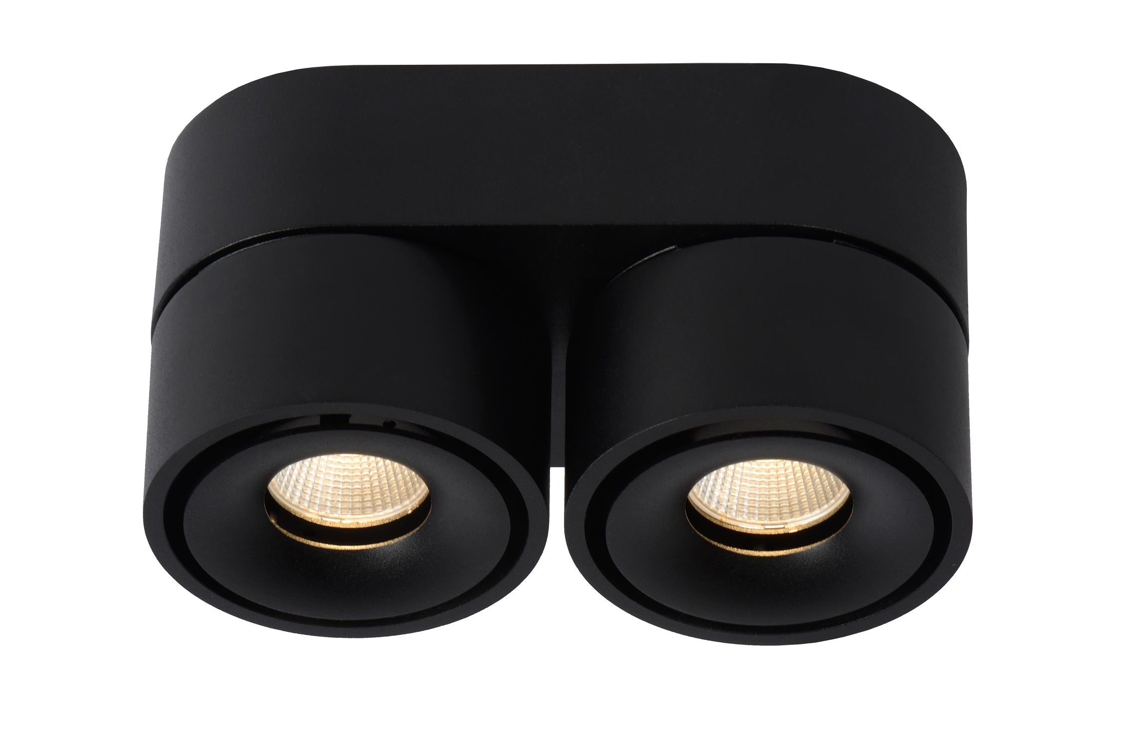 YUMIKO - Plafondspot - LED Dimb. - 2x10W 2700K - Zwart