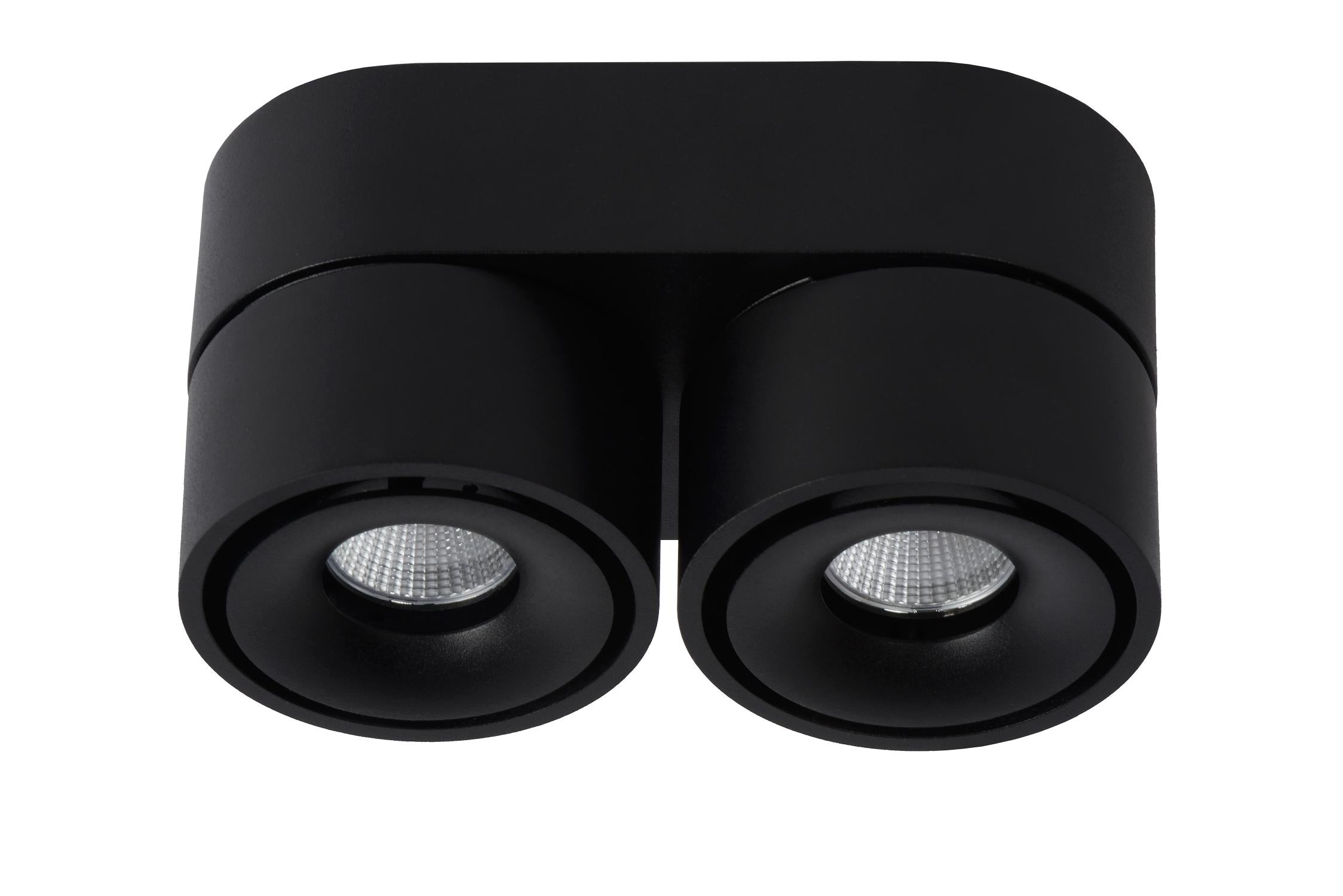 YUMIKO - Plafondspot - LED Dimb. - 2x10W 2700K - Zwart