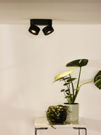 YUMIKO - Plafondspot - LED Dimb. - 2x10W 2700K - Zwart