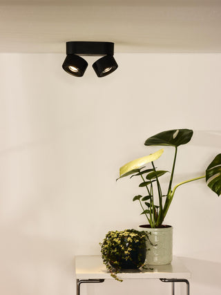 YUMIKO - Plafondspot - LED Dimb. - 2x10W 2700K - Zwart