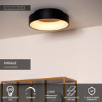 MIRAGE - Plafonnier - Ø 38 cm - LED Var. - 1x22W 2700K - Noir