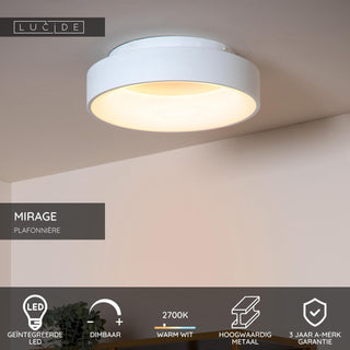 MIRAGE - Plafonnier - Ø 38 cm - LED Var. - 1x22W 2700K - Blanc