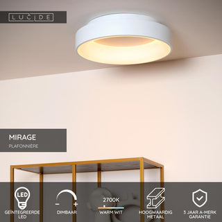 MIRAGE - Plafonnière - Ø 45 cm - LED Dimb. - 1x33W 2700K - Wit