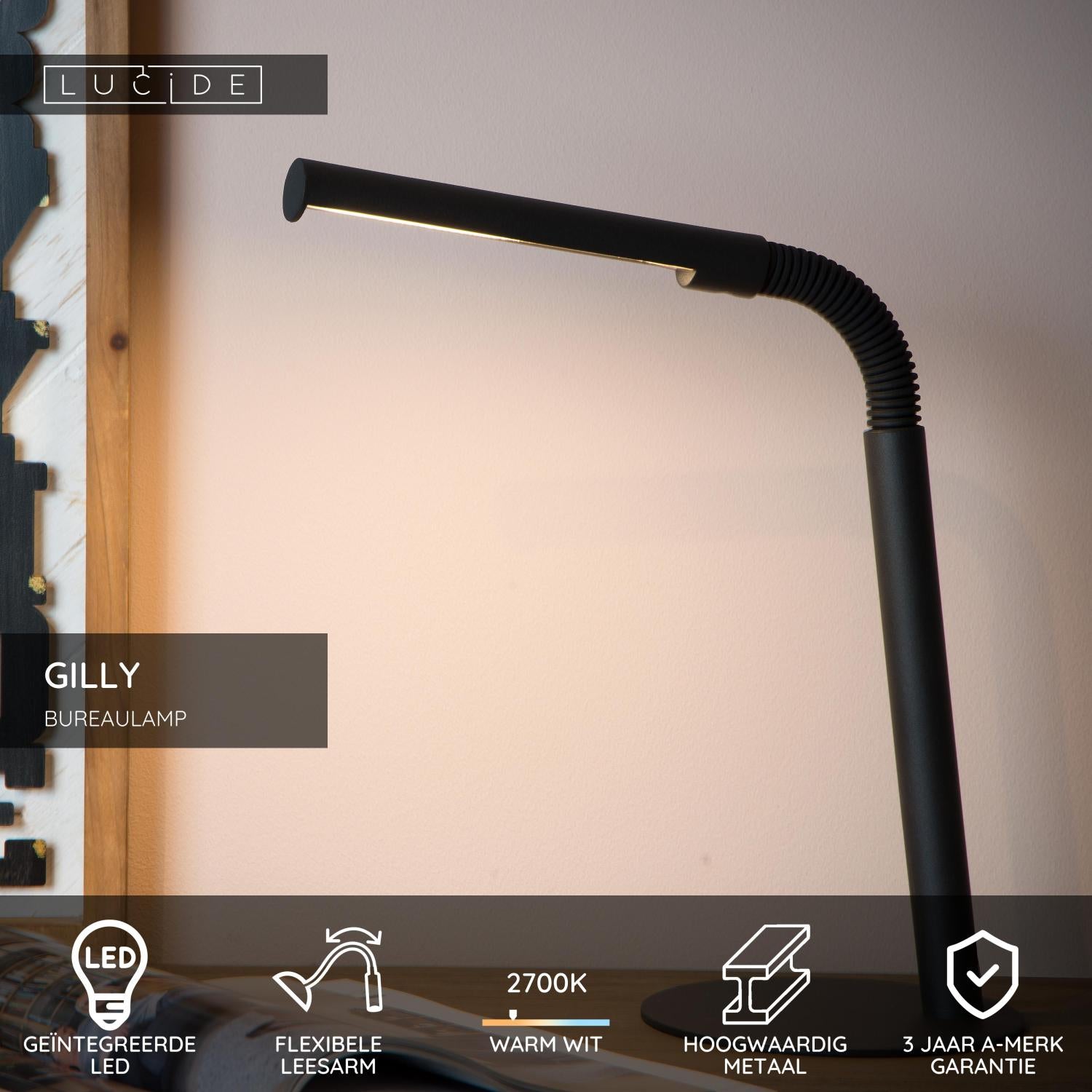 GILLY - Desk lamp - LED - 1x5W 2700K - Black