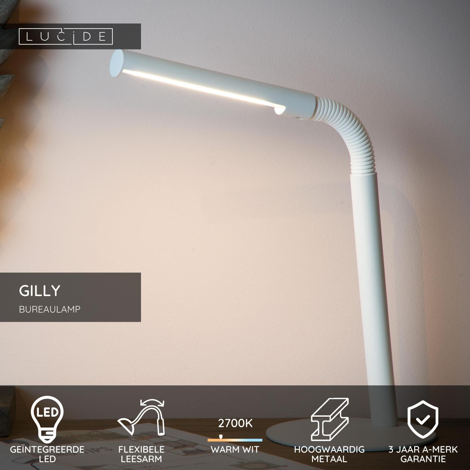 GILLY - Lampe de bureau - LED - 1x5W 2700K - Blanc