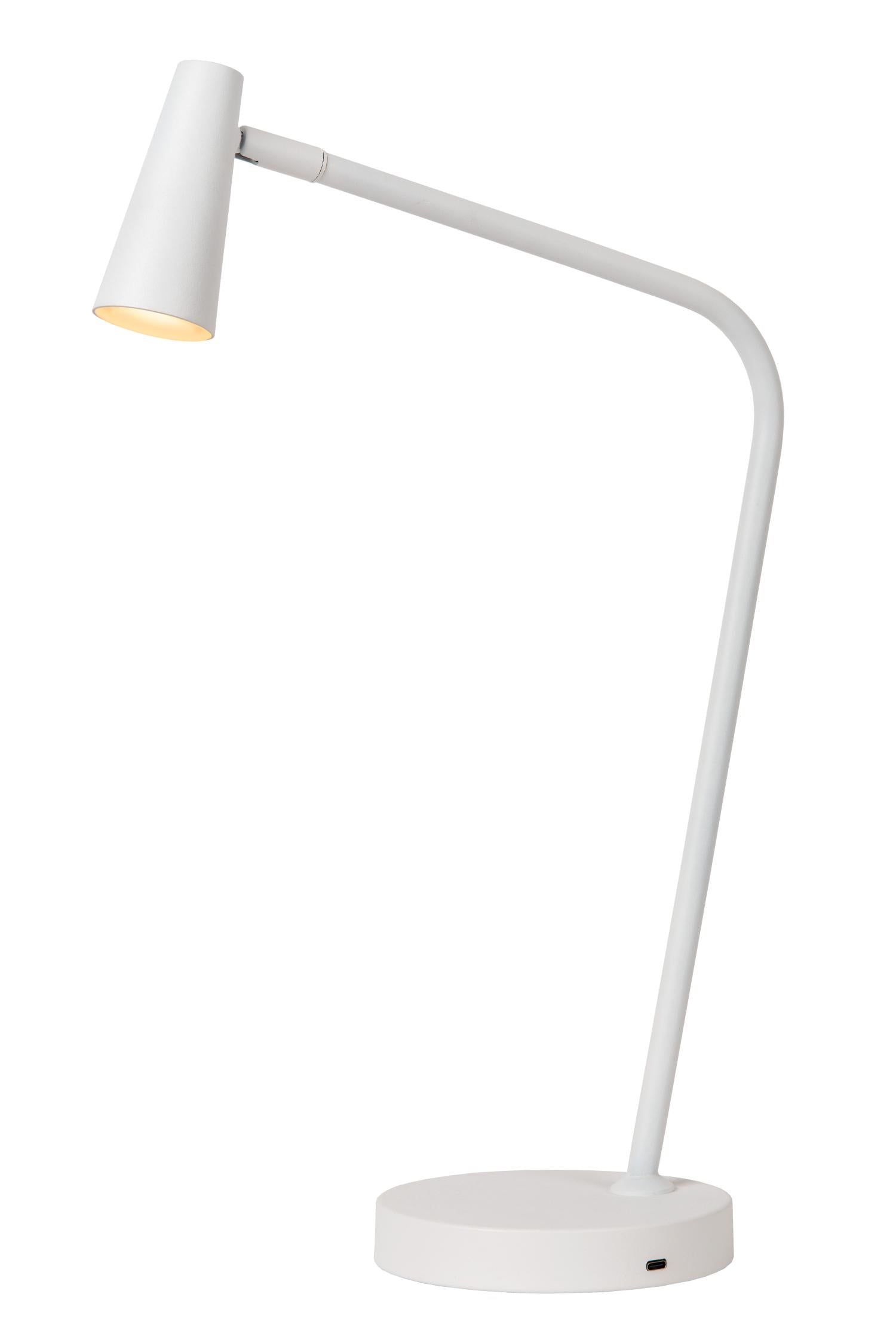 STIRLING - Rechargeable desk lamp - Battery - LED 3 StepDim - 1x3W 2700K - White
