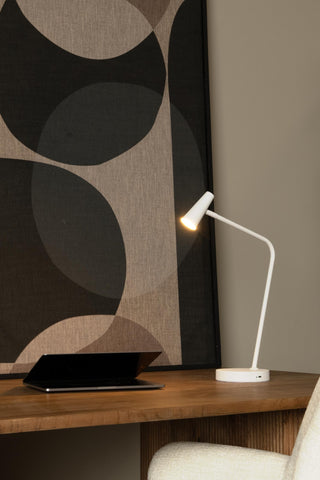 STIRLING - Rechargeable desk lamp - Battery - LED 3 StepDim - 1x3W 2700K - White