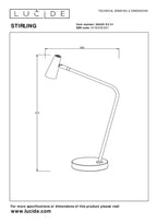 STIRLING - Rechargeable desk lamp - Battery - LED 3 StepDim - 1x3W 2700K - White