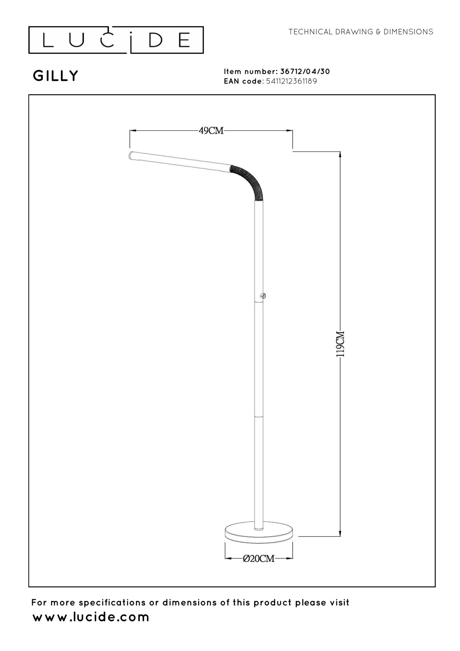 GILLY - Oplaadbare Leeslamp - Accu/Batterij - LED Dimb. - 1x6W 2700K - Zwart