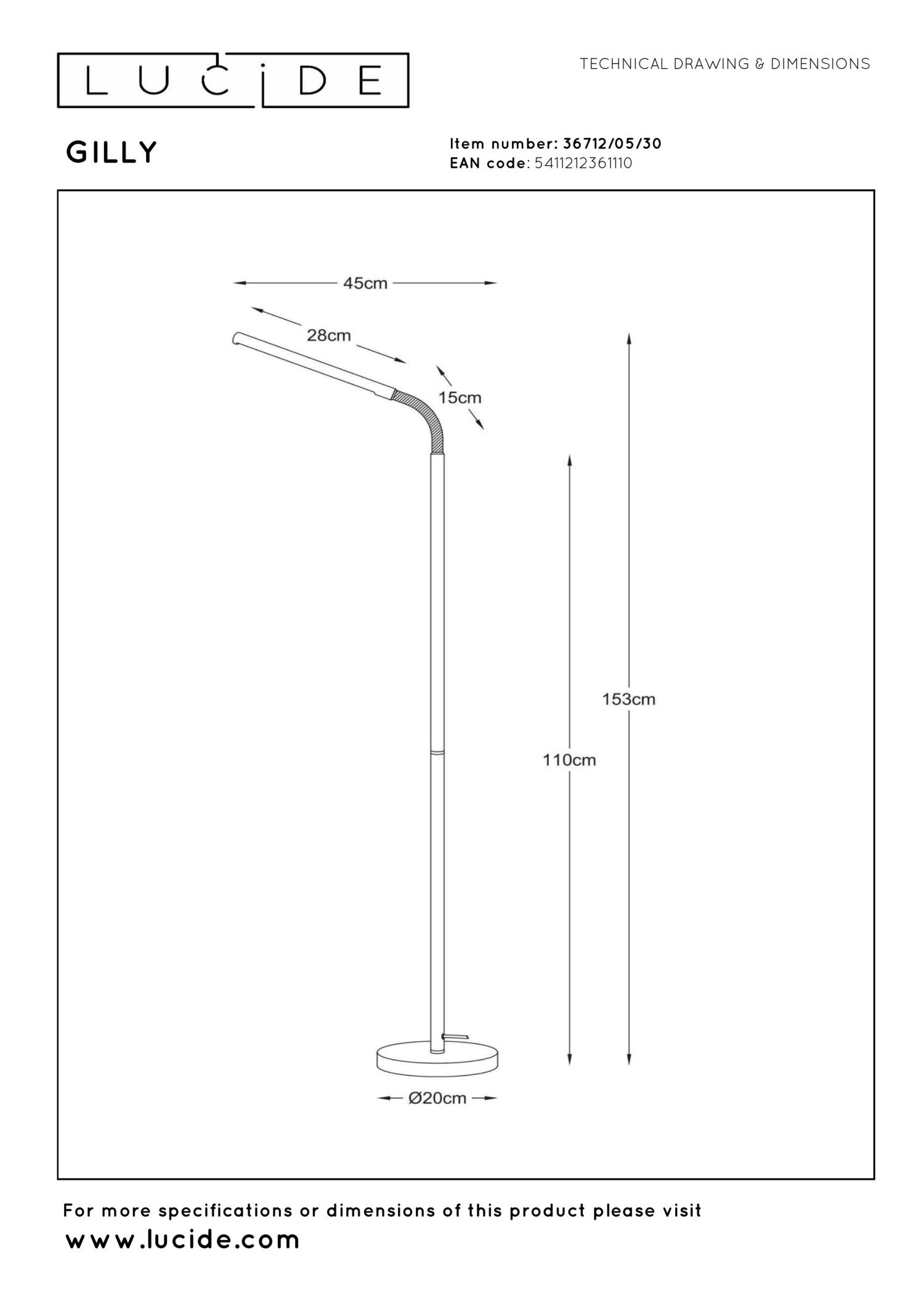 GILLY - Reading lamp - LED - 1x6W 2700K - Black