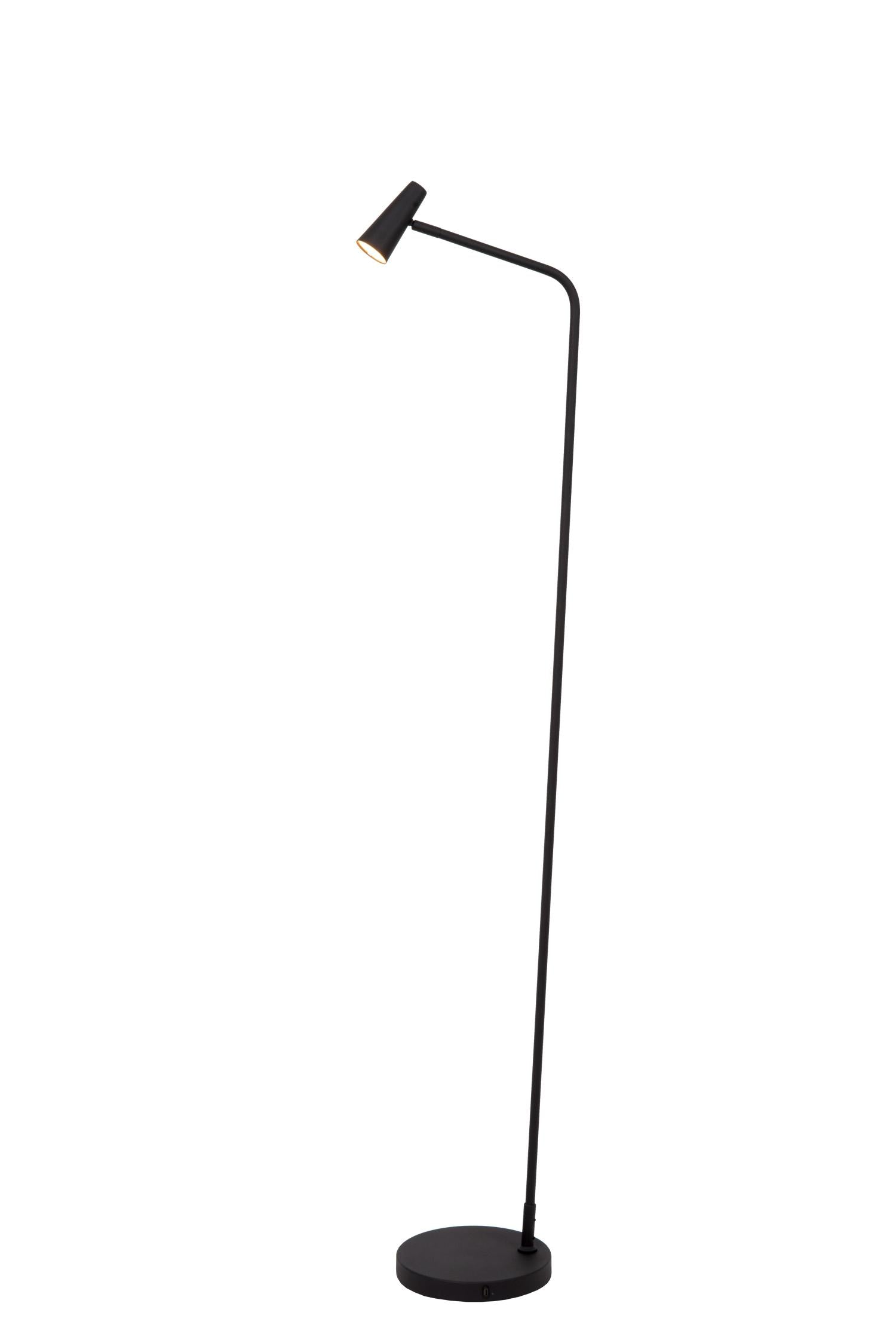 STIRLING - Rechargeable floor lamp - Battery - LED 3 StepDim - 1x3W 2700K - Black