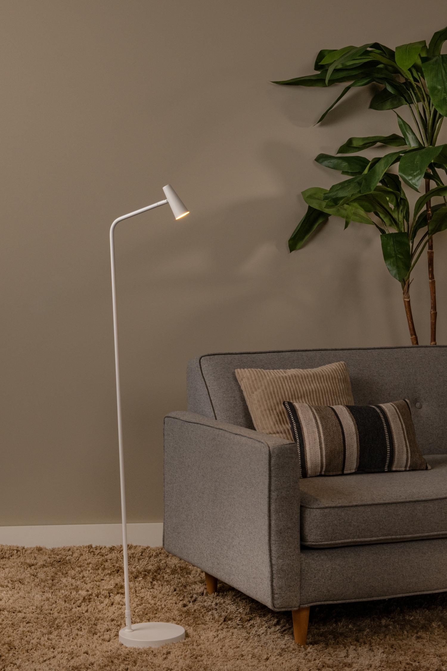 STIRLING - Lampadaire rechargeable - Batterie/Pile - LED 3 StepDim - 1x3W 2700K - Blanc