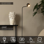 COMET - Rechargeable floor lamp - Battery - LED 3 StepDim - 1x3W 2700K - Black
