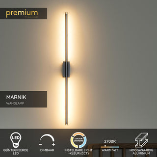 MARNIK - Applique murale - LED Dimmable - CCT - 1x13W 2700K/4000K - Capteur gestuel - Noir