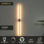 MARNIK - Applique murale - LED Dimmable - CCT - 1x18W 2700K/4000K - Capteur gestuel - Noir